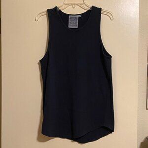 Navy Blue Jungmaven Hemp and Organic Cotton Tank Top, Men's Size XS